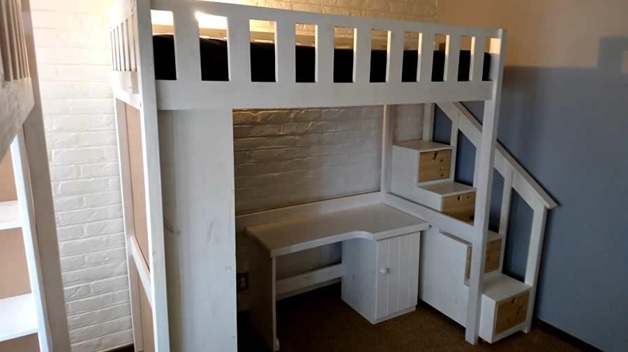 Kid’s All-In-One Bunk Bedroom | White